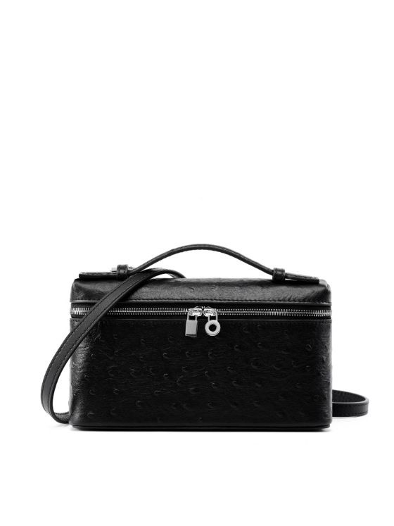 Elova Handcrafted Genuine Leather Crossbody Bag in Black - E460 view 8