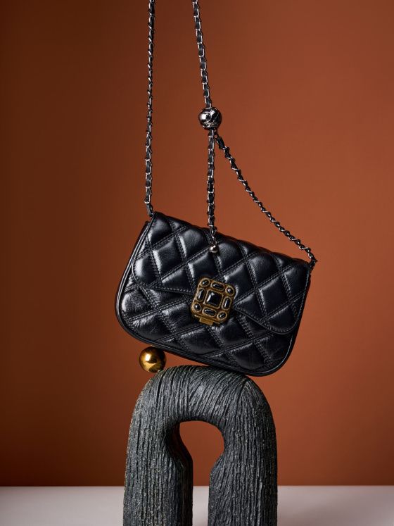 Elova Handcrafted Genuine Leather Crossbody Bag in Black - E236 view 6