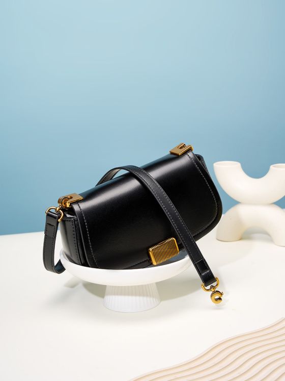 Elova Handcrafted Genuine Leather Crossbody Bag in Black - E290 view 7