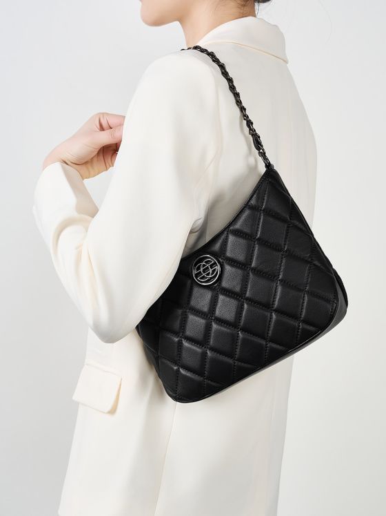 Elova Handcrafted Genuine Leather Crossbody Bag in Black - E182 view 2