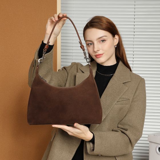Elova Handcrafted Genuine Leather Tote Bag in Brown - E535 view 5