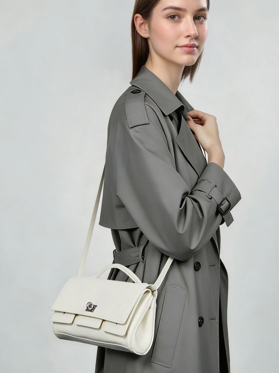 Elova Handcrafted Genuine Leather Crossbody Bag in Black - E798 view 2