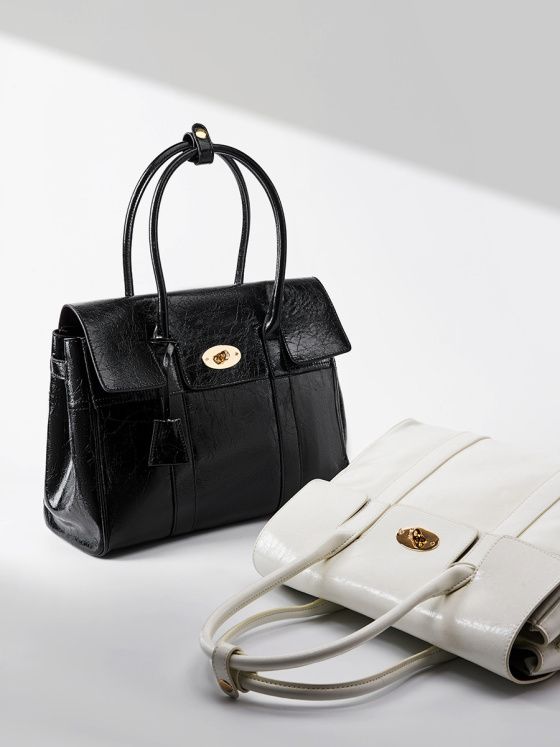 Elova Handcrafted Genuine Leather Tote Bag in Black - E256 view 5