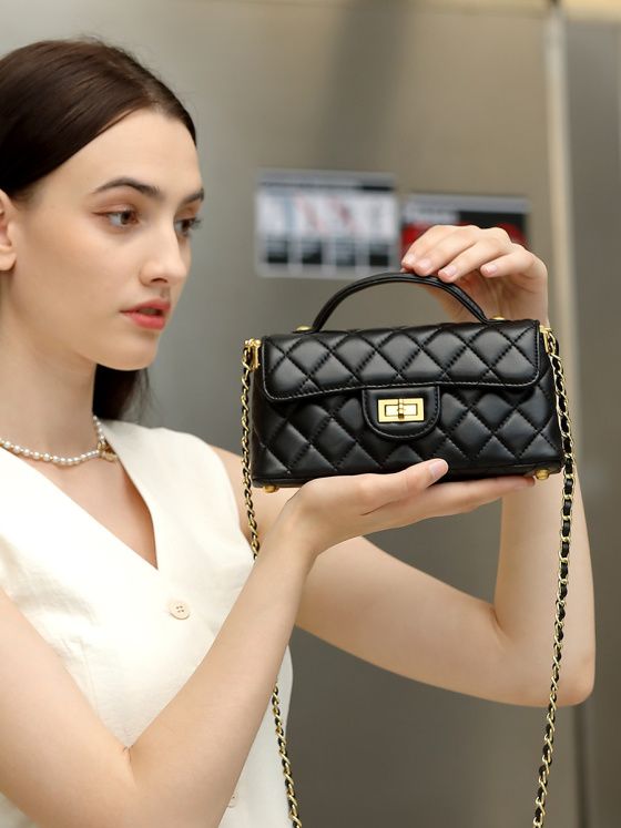 Elova Handcrafted Genuine Leather Crossbody Bag in Black - E665 view 8