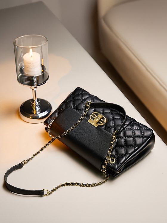 Elova Handcrafted Genuine Leather Crossbody Bag in Black - E226 view 5