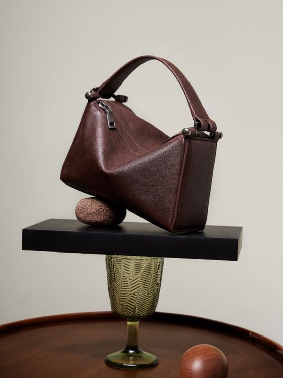 Elova Handcrafted Genuine Leather Crossbody Bag in Black - E186 view 5