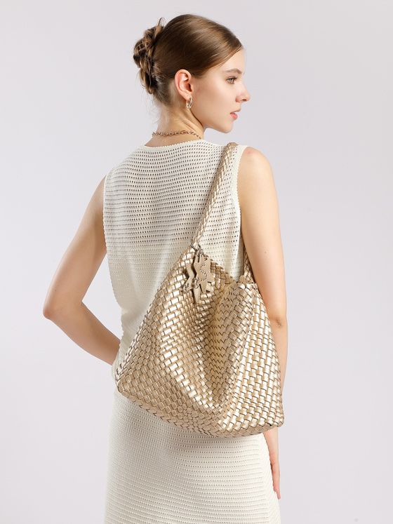 Elova Handcrafted Genuine Leather Tote Bag in Blue - E718 view 2