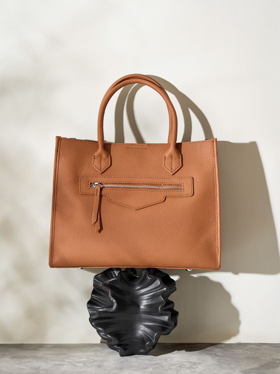 Elova Handcrafted Genuine Leather Tote Bag in Black - E252 view 6