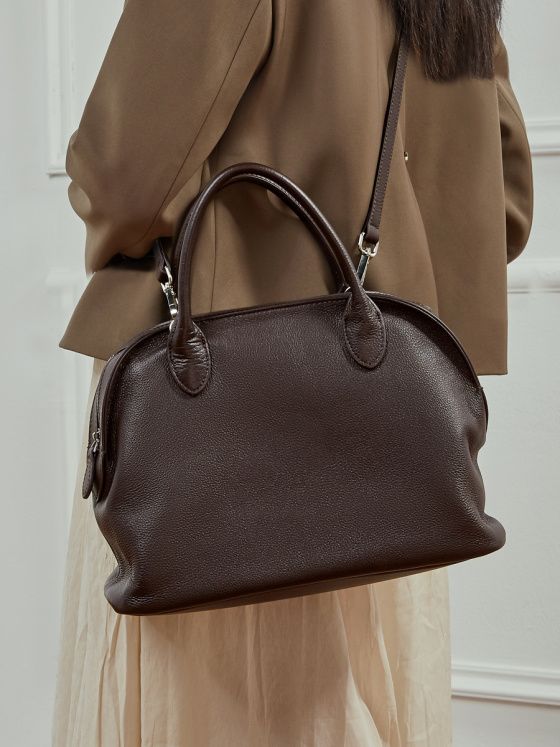 Elova Handcrafted Genuine Leather Shoulder Bag in Black - E758 view 3