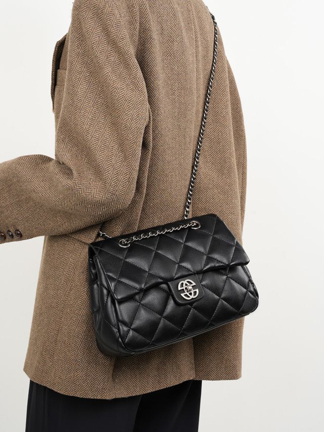 Elova Handcrafted Genuine Leather Crossbody Bag in Black - E225 view 8