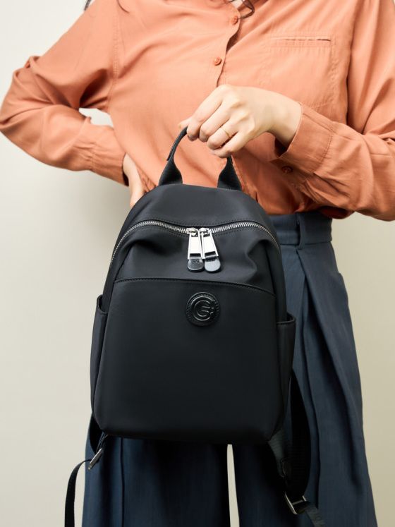 Elova Handcrafted Genuine Leather Backpack in Black - E627 view 5