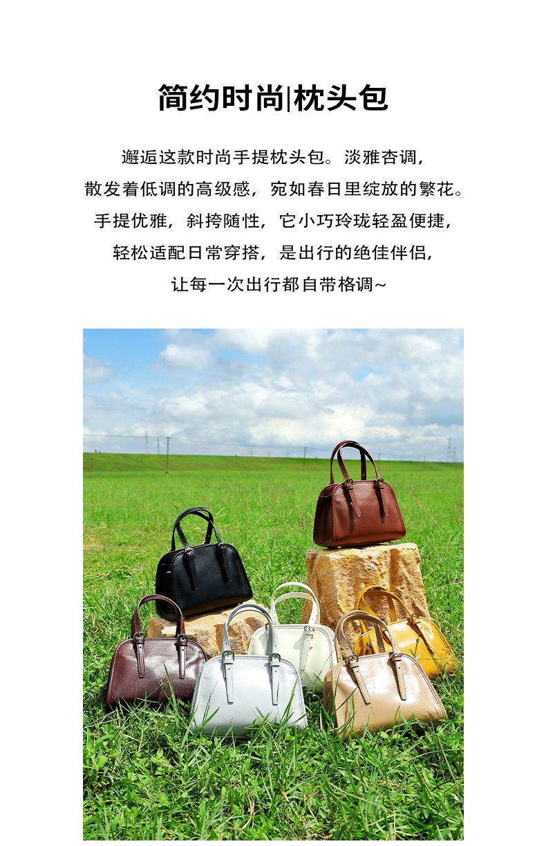 Elova Handcrafted Genuine Leather Bag in Black - E689 view 2