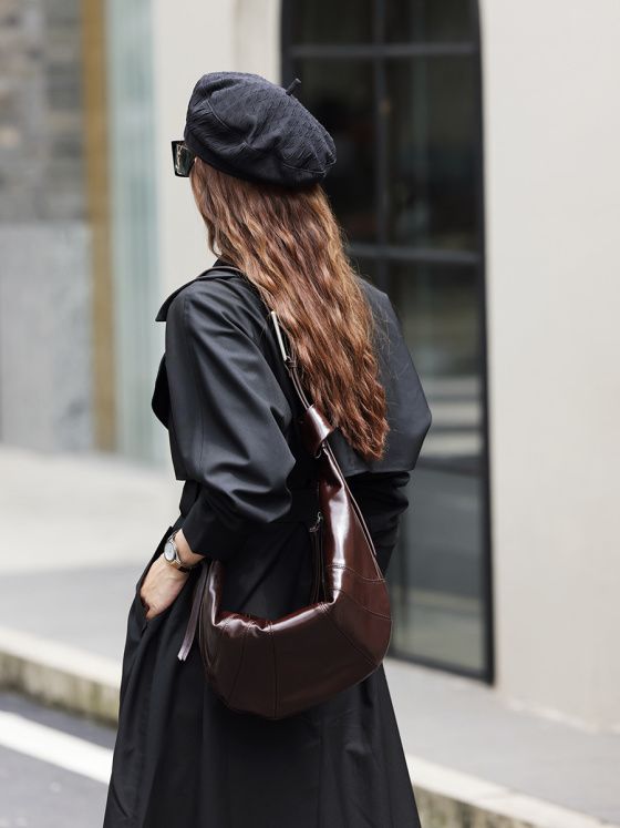 Elova Handcrafted Genuine Leather Crossbody Bag in Black - E208 view 2