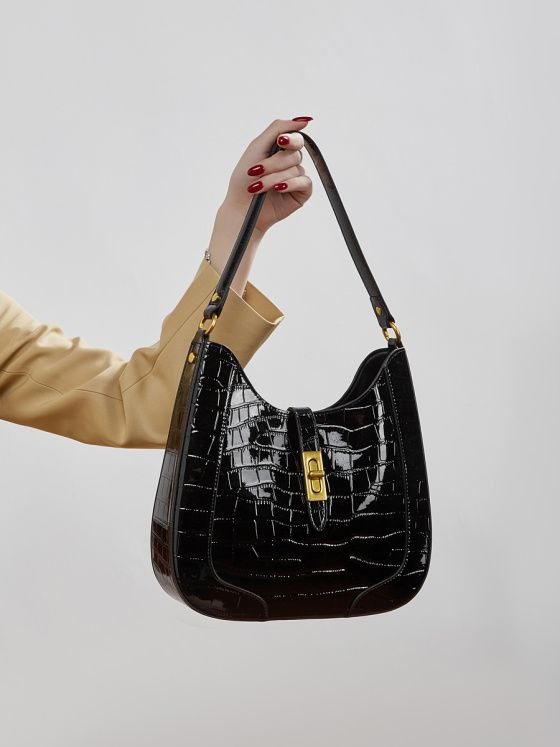 Elova Handcrafted Genuine Leather Bag in Black - E819 view 7