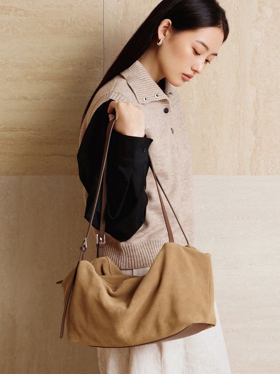 Elova Handcrafted Genuine Leather Tote Bag in Brown - E737 view 6