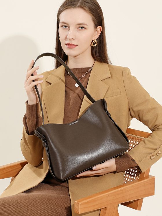 Elova Handcrafted Genuine Leather Tote Bag in Black - E574 view 4