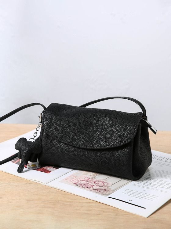 Elova Handcrafted Genuine Leather Crossbody Bag in Black - E195 view 6