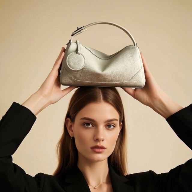 Elova Handcrafted Genuine Leather Crossbody Bag in Black - E583 view 7