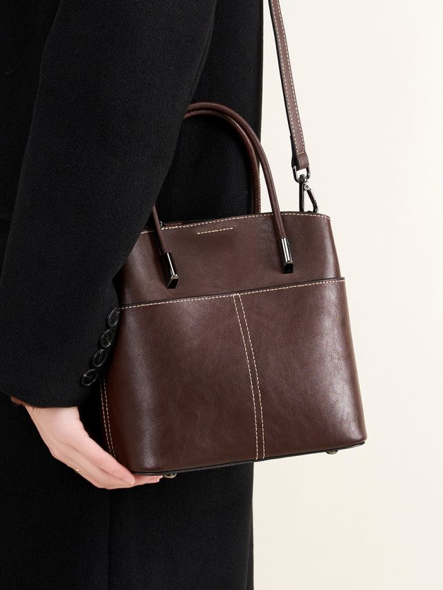 Elova Handcrafted Genuine Leather Crossbody Bag in Black - E245 view 8