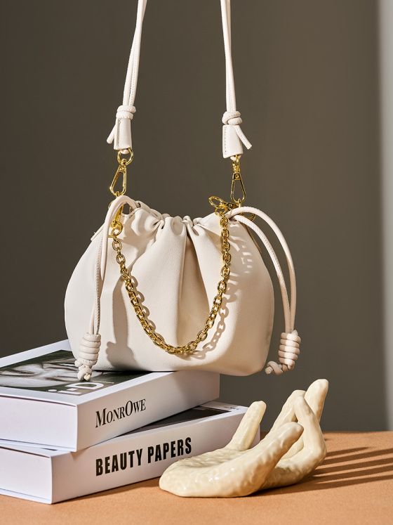 Elova Handcrafted Genuine Leather Crossbody Bag in White - E387 view 8