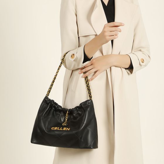 Elova Handcrafted Genuine Leather Crossbody Bag in Black - E311 view 4