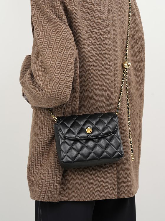 Elova Handcrafted Genuine Leather Crossbody Bag in Black - E233 view 2