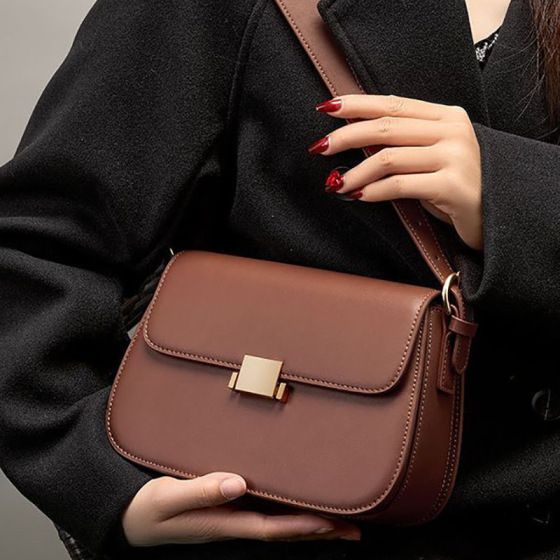 Elova Handcrafted Genuine Leather 1 Crossbody Bag in Black - E164 view 2