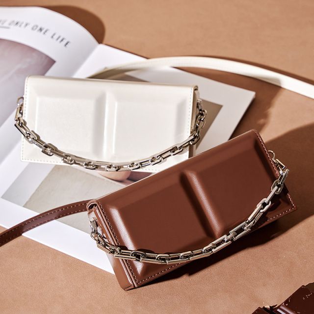 Elova Handcrafted Genuine Leather Crossbody Bag in White - E188 view 7