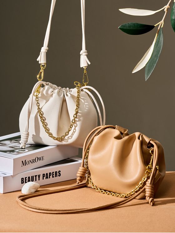 Elova Handcrafted Genuine Leather Crossbody Bag in White - E387 view 7