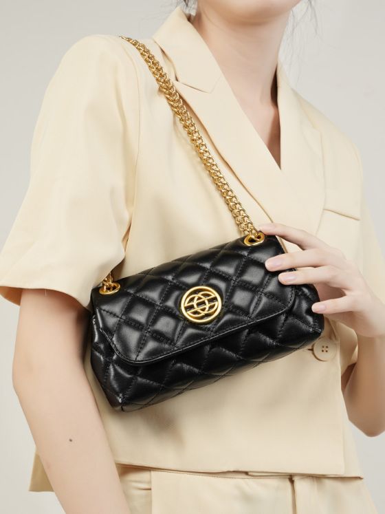 Elova Handcrafted Genuine Leather Crossbody Bag in Black - E445 view 2