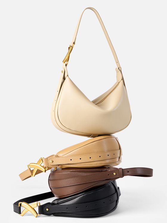 Elova Handcrafted Genuine Leather Crossbody Bag in Black - E408 view 7