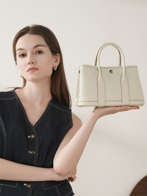 Elova Handcrafted Genuine Leather Crossbody Bag in White - E603 view 5