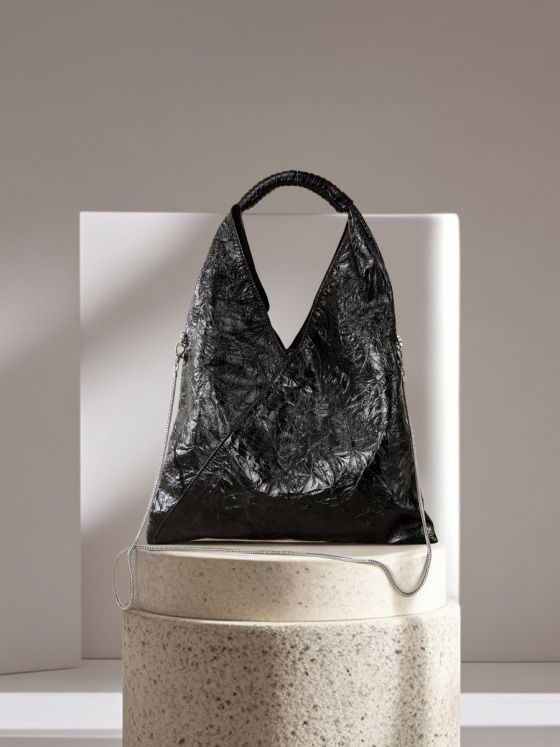 Elova Handcrafted Genuine Leather Tote Bag in Black - E546 view 5