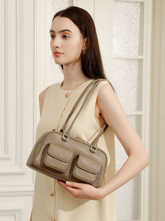 Elova Handcrafted Genuine Leather Bag in Black - E682 view 4