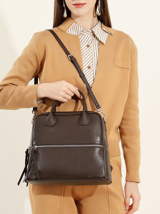 Elova Handcrafted Genuine Leather Crossbody Bag in Black - E575 view 2