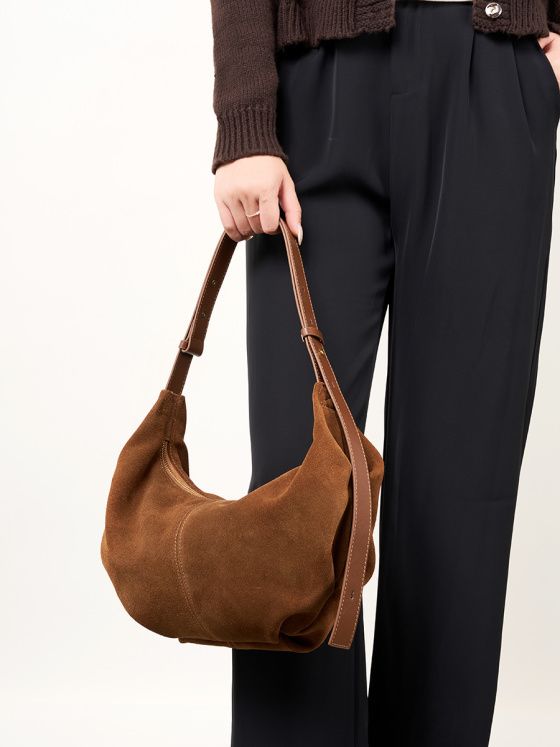 Elova Handcrafted Genuine Leather Crossbody Bag in Brown - E235 view 2