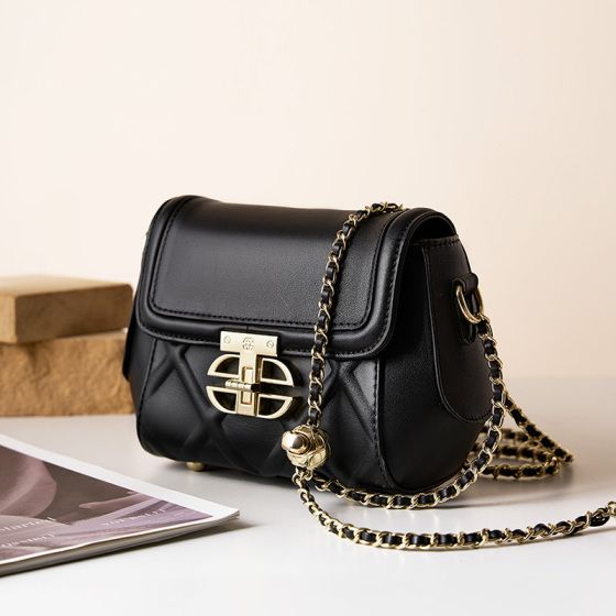 Elova Handcrafted Genuine Leather Crossbody Bag in Black - E352 view 4