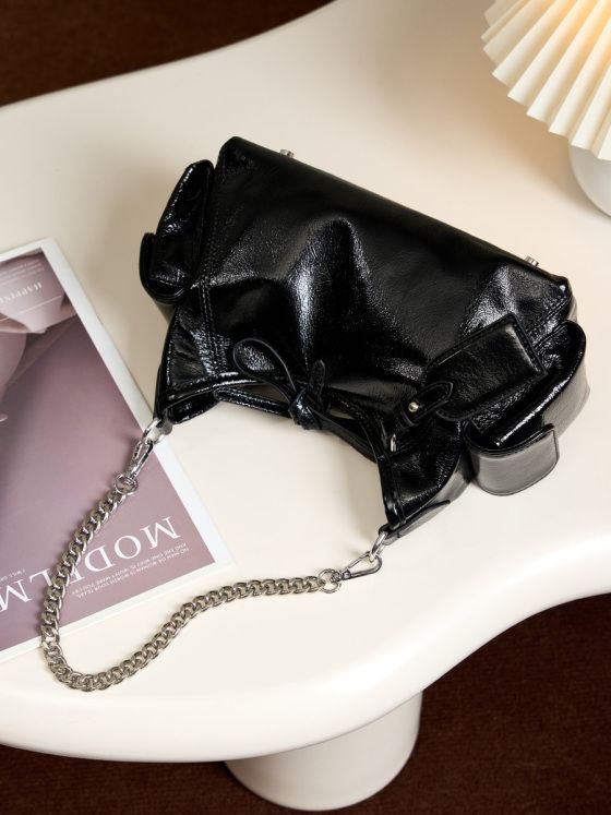 Elova Handcrafted Genuine Leather Crossbody Bag in Black - E470 view 5