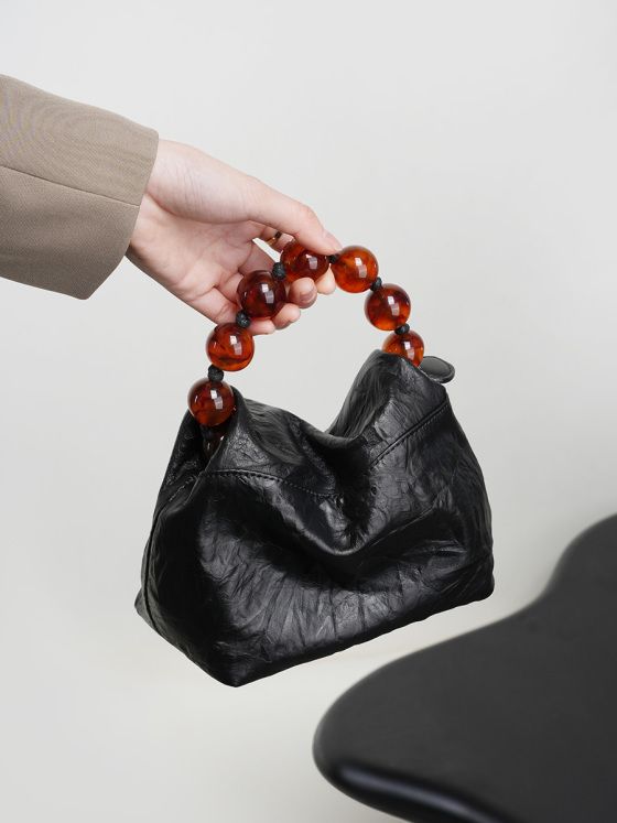 Elova Handcrafted Genuine Leather Crossbody Bag in Black - E184 view 4