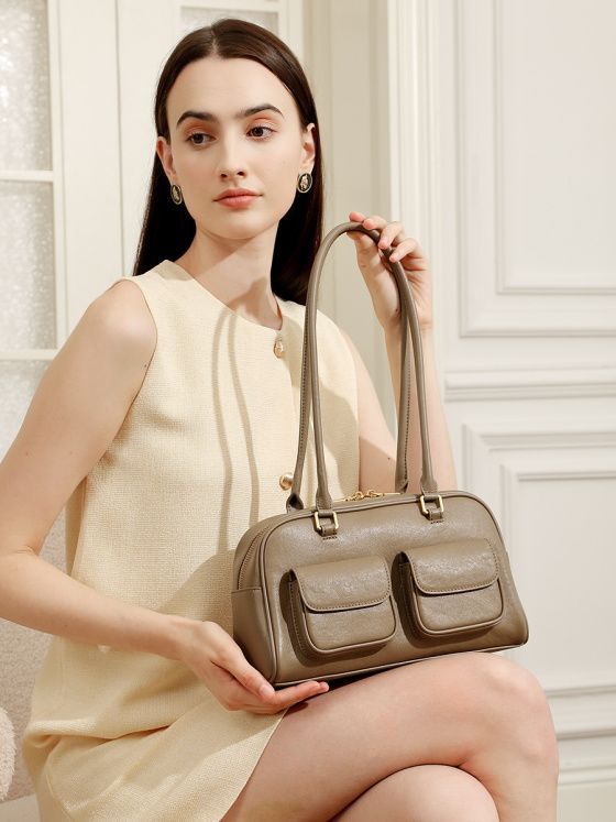 Elova Handcrafted Genuine Leather Bag in Black - E682 view 6