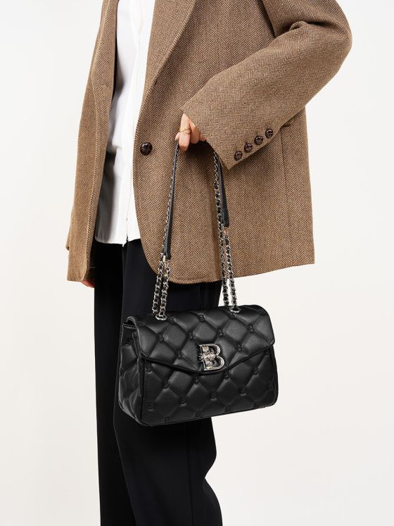 Elova Handcrafted Genuine Leather Crossbody Bag in Black - E204 view 2