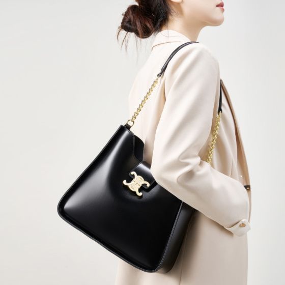Elova Handcrafted Genuine Leather Bag in Black - E543 view 2