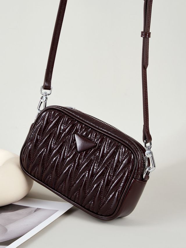 Elova Handcrafted Genuine Leather Crossbody Bag in Black - E348 view 6