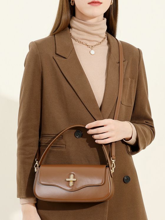 Elova Handcrafted Genuine Leather Bag in Black - E581 view 2