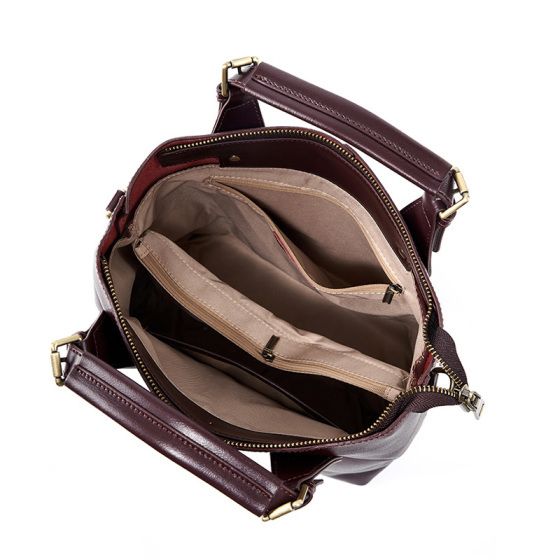 Elova Handcrafted Genuine Leather Bag in Black - E397 view 6