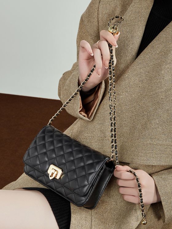 Elova Handcrafted Genuine Leather Crossbody Bag in Black - E792 view 5