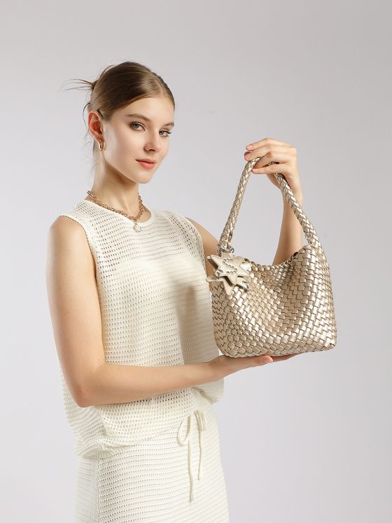 Elova Handcrafted Genuine Leather Tote Bag in Blue - E717 view 6