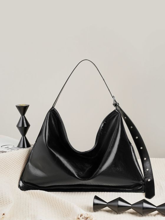 Elova Handcrafted Genuine Leather Crossbody Bag in Black - E263 view 7