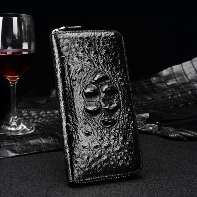 Elova Handcrafted Genuine Leather Clutch Bag in Black - E172 view 7