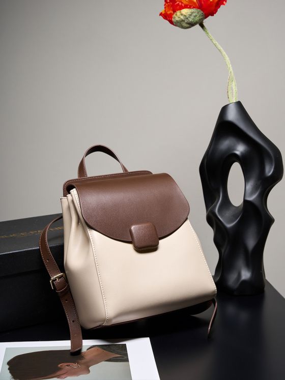 Elova Handcrafted Genuine Leather Backpack in Black - E374 view 3